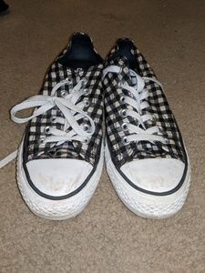 Checkered gingham converse